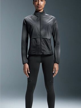 On Running Women's Black Reflective Weather Jacket Lumos